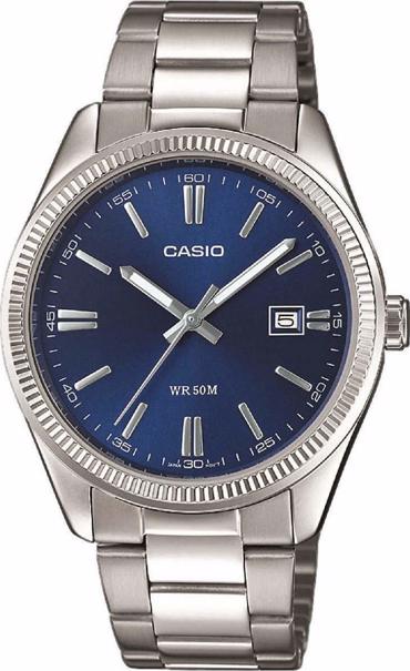 Casio Vintage Ρολόι Μπαταρίας με Ασημί Μεταλλικό Μπρασελέ MTP-1302PD-2AV