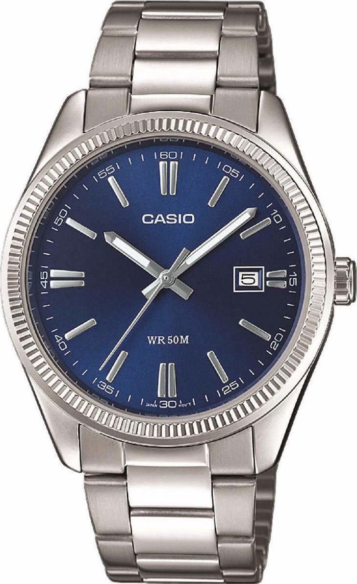 Casio Vintage Roloi Batarias me Asimi Metalliko Brasele MTP-1302PD-2AV