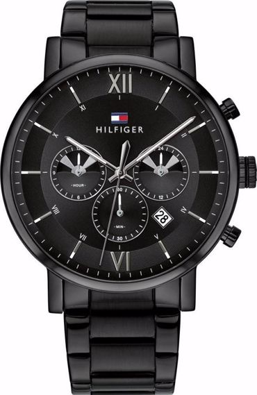 Tommy Hilfiger Evan Ρολόι Μπαταρίας με Μαύρο Μεταλλικό Μπρασελέ 1710410