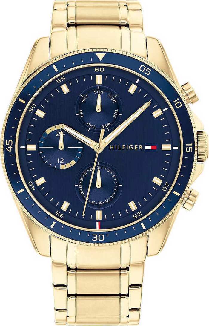 Tommy Hilfiger Parker Roloi Batarias me Xruso Metalliko Brasele 1791834