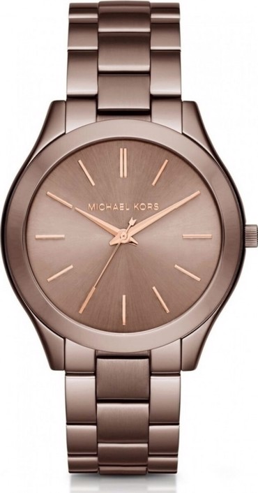 Michael Kors Slim Runway Ρολόι Μπαταρίας με Ροζ Χρυσό Μεταλλικό Μπρασελέ MK3418