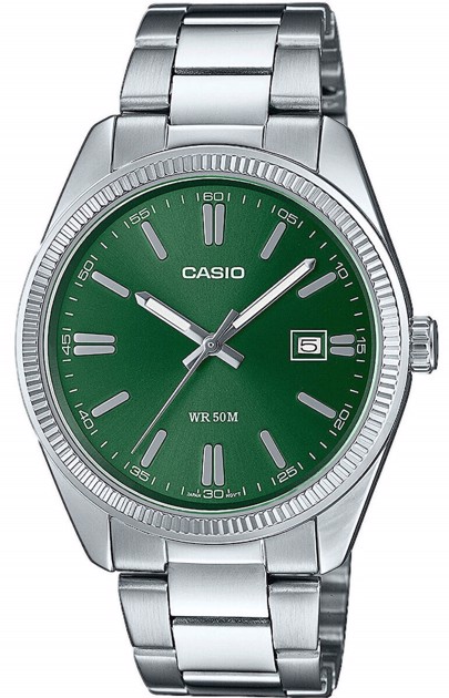 Casio Vintage Ρολόι Μπαταρίας με Ασημί Μεταλλικό Μπρασελέ MTP-1302PD-3AV