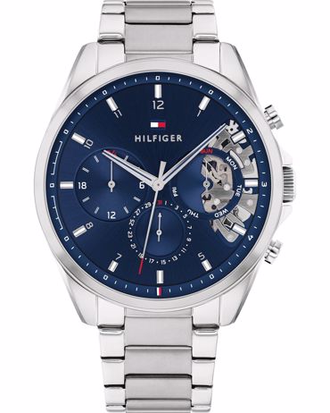 Tommy Hilfiger Baker Ρολόι Μπαταρίας με Ασημί Μεταλλικό Μπρασελέ 1710448