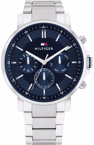 Tommy Hilfiger Tyson Ρολόι Μπαταρίας με Ασημί Μεταλλικό Μπρασελέ 1710588