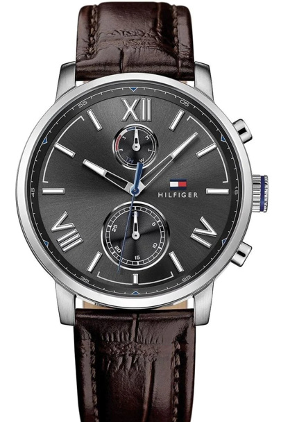 Tommy Hilfiger Alden Ρολόι Μπαταρίας με Καφέ Δερμάτινο Λουράκι 1791309