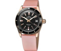 Edox Skydiver Roloi Aftomato me Bez kai Roz Dermatino Louraki 80131-37RNC-NI