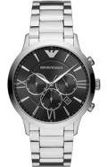 Emporio Armani Giovanni Roloi Xronogafos Batarias me Asimi Metalliko Brasele AR11208