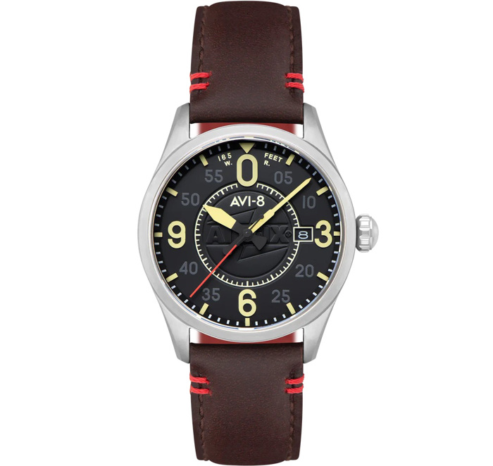 AVI-8 Spitfire Smith Roloi Aftomato me Kafe Dermatino Louraki AV-4090-08