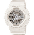 Casio G-Shock Analogko/Psifiako Roloi Xronogafos Batarias me Lefko Kaoutsouk Louraki BA-110-7A3