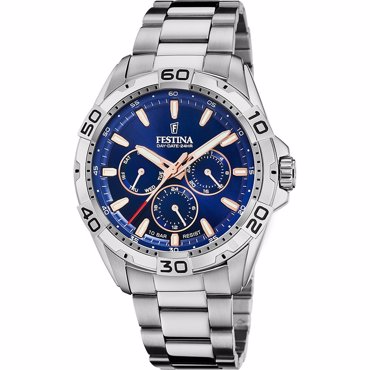Festina Multifunction Ρολόι Μπαταρίας με Ασημί Μεταλλικό Μπρασελέ F20623/2