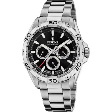 Festina Multifunction Ρολόι Μπαταρίας με Ασημί Μεταλλικό Μπρασελέ F20623/4