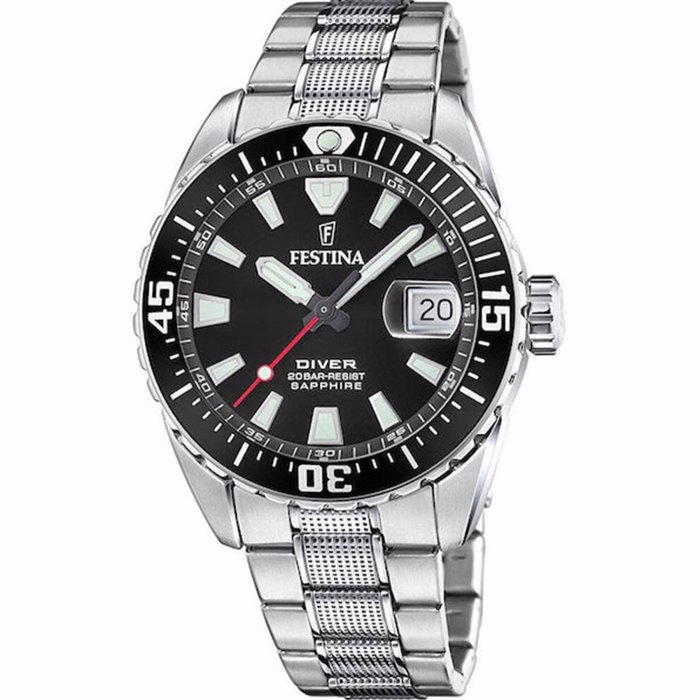 Festina Roloi Batarias me Asimi Metalliko Brasele F20669/3