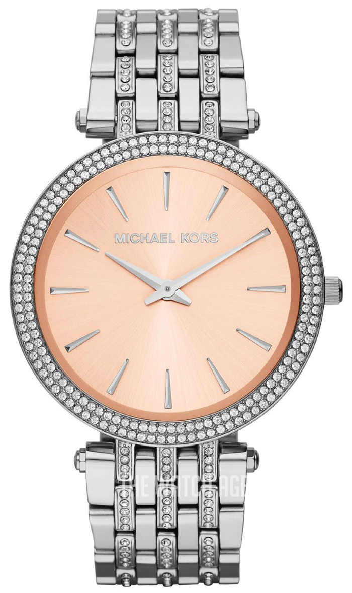 Michael Kors Darci Roloi Batarias me Asimi Metalliko Brasele MK3218