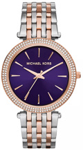 Michael Kors Darci Crystals Roloi Batarias me Roz Xruso / Asimi Metalliko Brasele MK3353