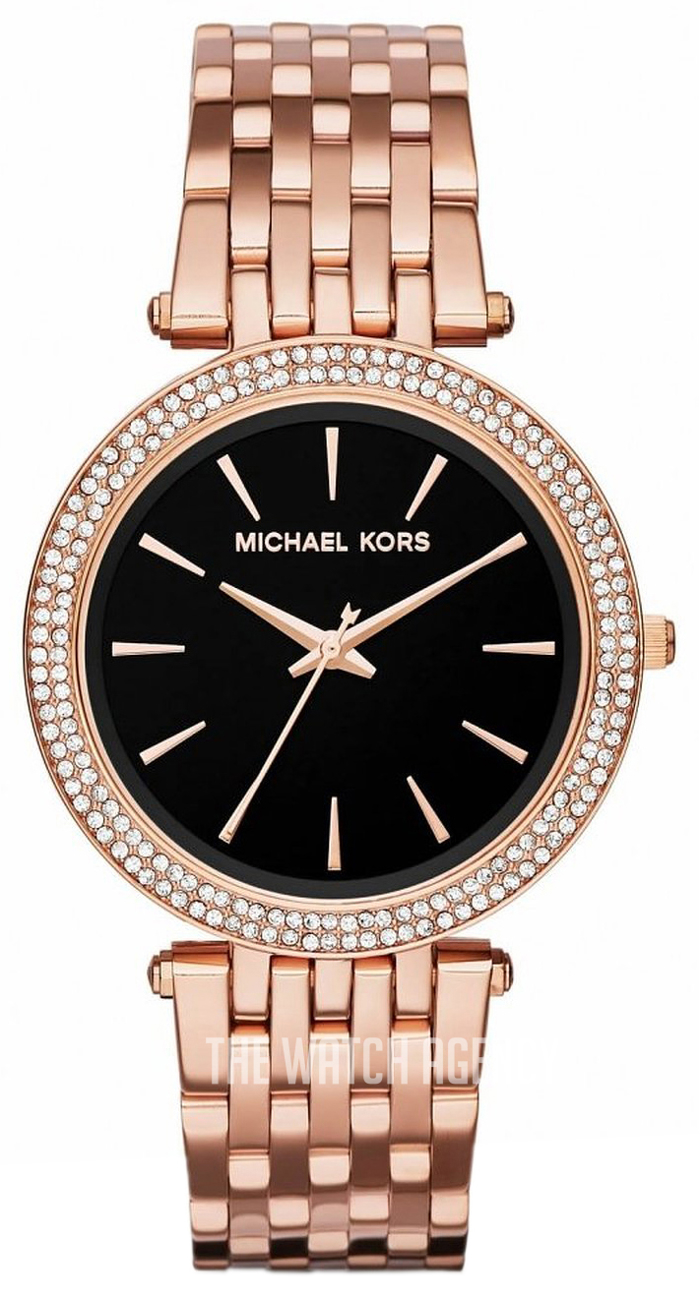 Michael Kors Darci Roloi Batarias me Roz Xruso Metalliko Brasele MK3402