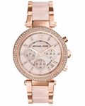 Michael Kors Parker Roloi Xronogafos Batarias me Roz Xruso Keramiko Brasele MK5896