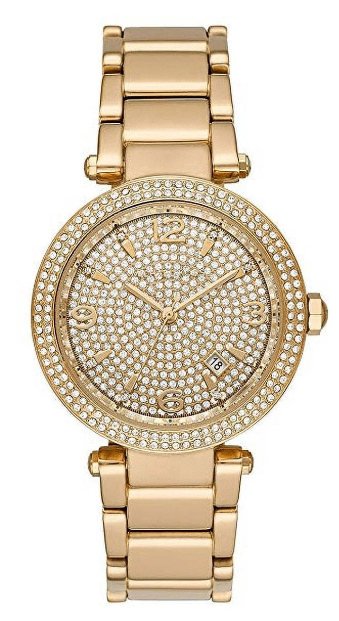 Michael Kors Parker Roloi Batarias me Xruso Metalliko Brasele MK6510