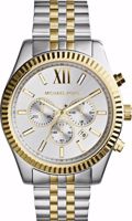 Michael Kors Lexington Roloi Xronogafos Batarias me Xruso / Asimi Metalliko Brasele MK8344