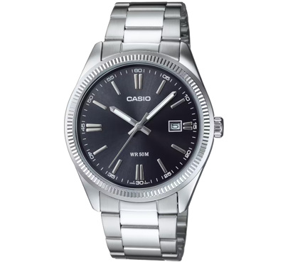 Casio Collection Ρολόι Μπαταρίας με Ασημί Μεταλλικό Μπρασελέ MTP-1302PD-1A1VEF