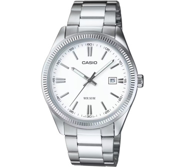 Casio Collection Ρολόι Μπαταρίας με Ασημί Μεταλλικό Μπρασελέ MTP-1302PD-7A1V