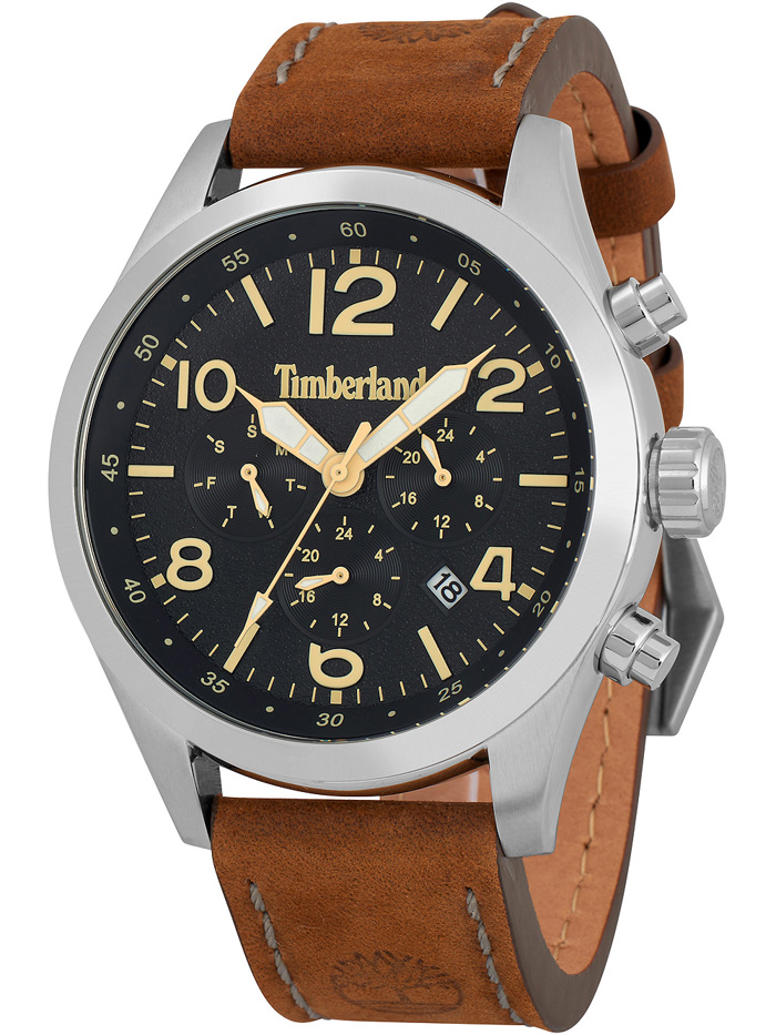 Timberland Ashmont Roloi Batarias me Kafe Dermatino Louraki TBL.15249JS/02