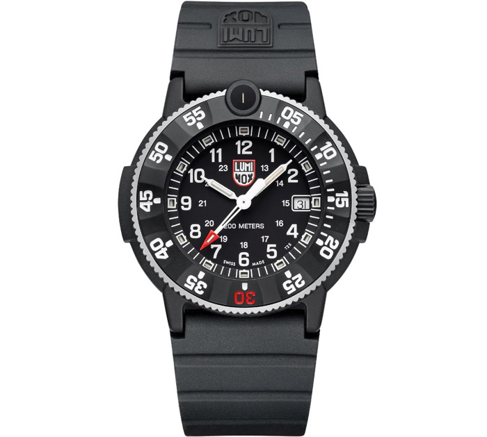 Luminox Navy Seal Original Roloi Batarias me Mavro Kaoutsouk Louraki XS.3001.H.SET
