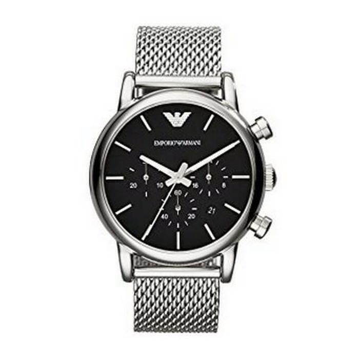 Emporio Armani Luigi Roloi Xronogafos Batarias me Asimi Metalliko Brasele AR1811