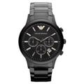 Emporio Armani Renato Roloi Xronogafos Batarias me Mavro Metalliko Brasele AR2453