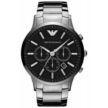 Emporio Armani Sportivo Ρολόι Χρονογράφος Μπαταρίας με Ασημί Μεταλλικό Μπρασελέ AR2460