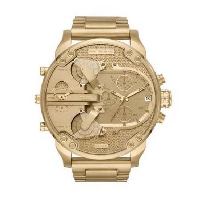 Diesel Mr Daddy 2.0 Roloi Xronogafos Batarias me Xruso Metalliko Brasele DZ7399