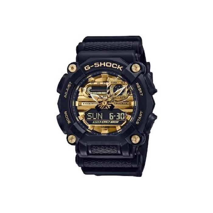 Casio G-Shock Analogko/Psifiako Roloi Xronogafos Batarias me Mavro Kaoutsouk Louraki GA-900AG-1A