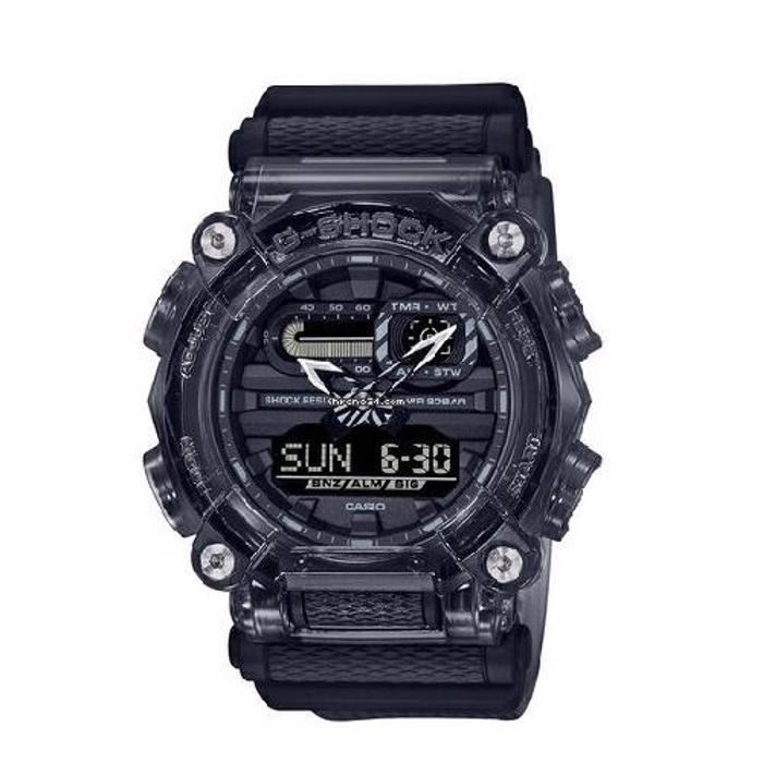 Casio G-Shock Analogko/Psifiako Roloi Xronogafos Batarias me Mavro Kaoutsouk Louraki GA-900SKE-8A