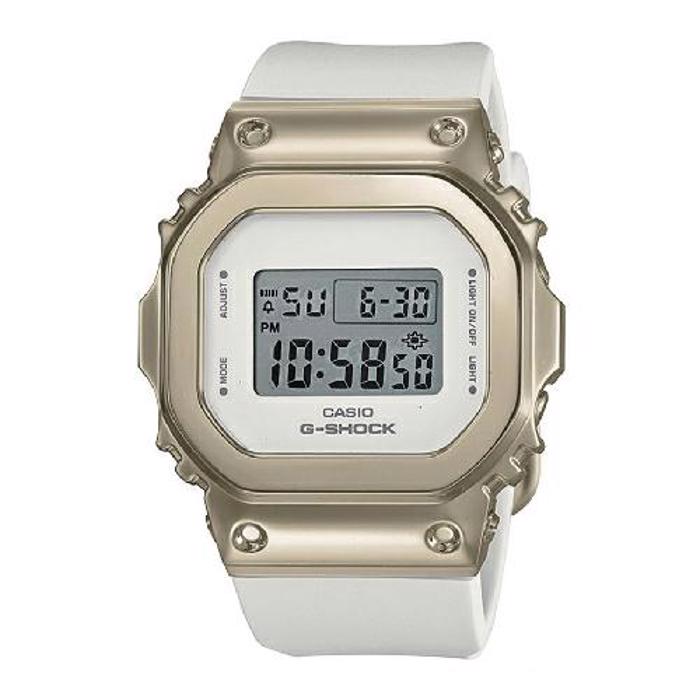 Casio G-Shock Psifiako Roloi Xronogafos Batarias me Lefko Kaoutsouk Louraki GM-S5600G-7