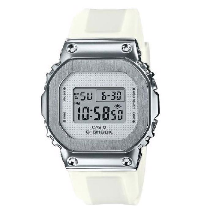 Casio G-Shock Psifiako Roloi Xronogafos Batarias me Lefko Kaoutsouk Louraki GM-S5600SK-7