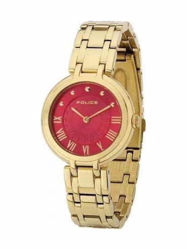 Police Edison Ρολόι Μπαταρίας με Χρυσό Μεταλλικό Μπρασελέ PL.14868BSG/D16M