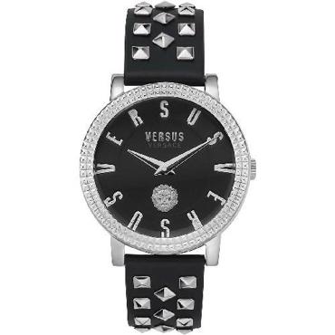 Versus by Versace Pigalle Ρολόι Μπαταρίας με Μαύρο Δερμάτινο Λουράκι VSPEU0119