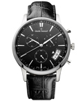 Claude Bernard Classic Roloi Xronogafos Batarias me Mavro Dermatino Louraki 01002-3-NIN