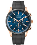Claude Bernard Aquarider Roloi Xronogafos Batarias me Mavro Kaoutsouk Louraki 10222-37RNCA-BUIR1
