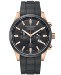 Claude Bernard Aquarider Roloi Xronogafos Batarias me Mavro Kaoutsouk Louraki 10222-37RNCA-NIR