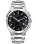 Edox Les Bemonts Roloi Xronogafos Batarias me Asimi Metalliko Brasele 10239-3-NIN