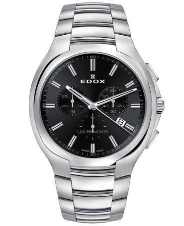 Edox Les Bemonts Ρολόι Χρονογράφος Μπαταρίας με Ασημί Μεταλλικό Μπρασελέ 10239-3-NIN