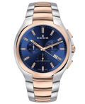 Edox Les Bemonts Roloi Xronogafos Batarias me Roz Xruso / Asimi Metalliko Brasele 10239-357R-BUIR