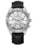 Claude Bernard Classic ST50 Roloi Xronogafos Batarias me Mavro Dermatino Louraki 10247-3C-AIN