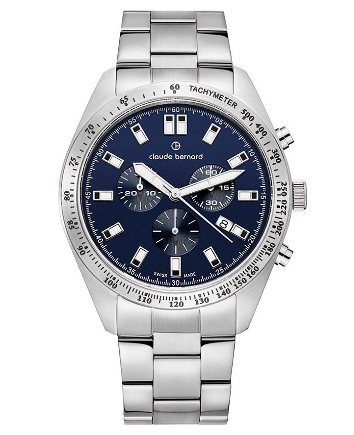 Claude Bernard Classic ST50 Roloi Xronogafos Batarias me Asimi Metalliko Brasele 10247-3M-BUIN
