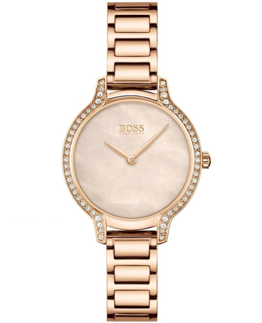 Hugo Boss Ρολόι Μπαταρίας με Ροζ Χρυσό Μεταλλικό Μπρασελέ 1502556