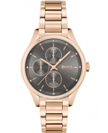 Hugo Boss Roloi Batarias me Roz Xruso Metalliko Brasele 1502603