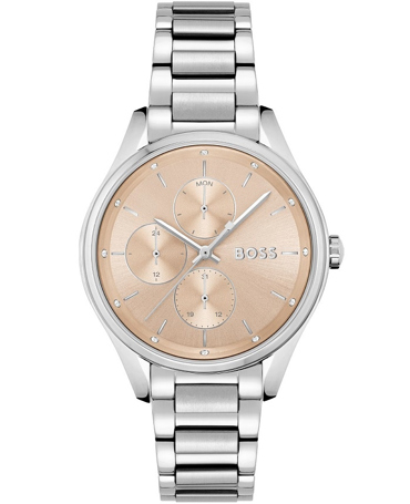 Hugo Boss Ρολόι Μπαταρίας με Ασημί Μεταλλικό Μπρασελέ 1502604