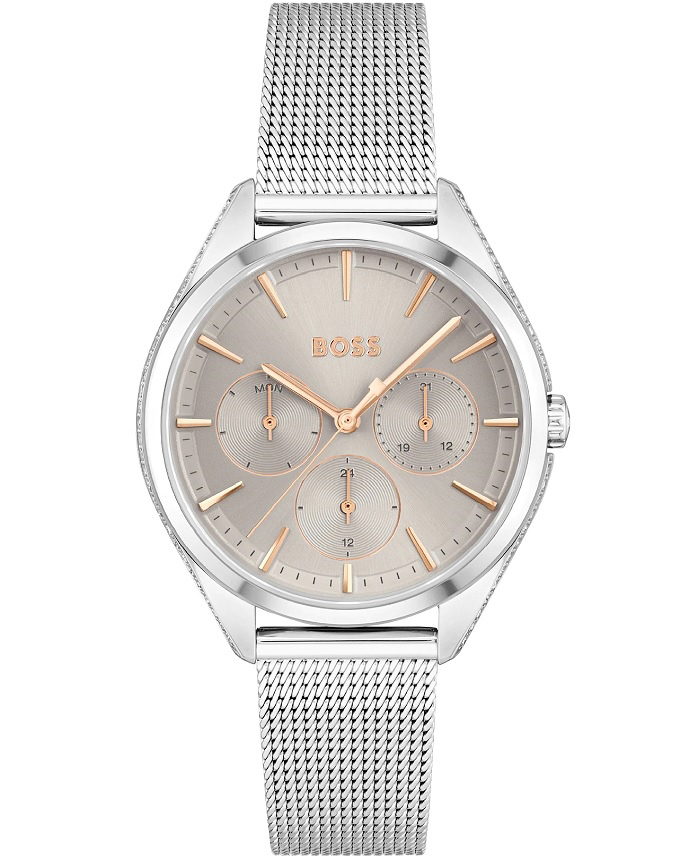 Hugo Boss Roloi Batarias me Asimi Metalliko Brasele 1502638