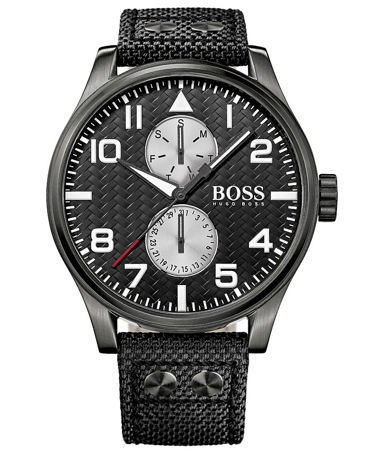 Hugo Boss Ρολόι Μπαταρίας με Μαύρο Υφασμάτινο Λουράκι 1513086