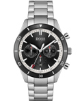Hugo Boss Roloi Xronogafos Batarias me Asimi Metalliko Brasele 1513862
